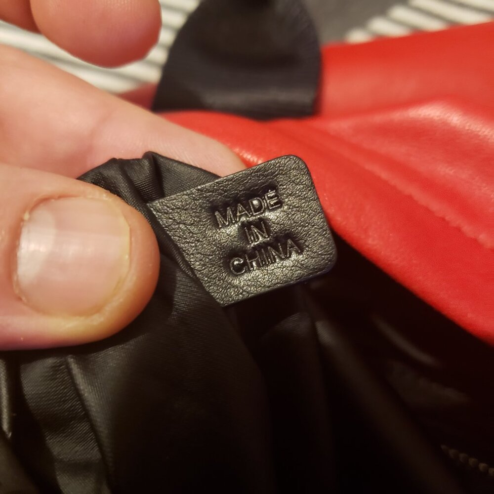 Red Leather Dufflebag by DSquared2 - Picture 8 of 10